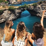 three girls at broken beach
