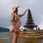 bedugul temple on lake bratan