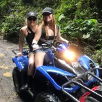 tandem ride on rice field